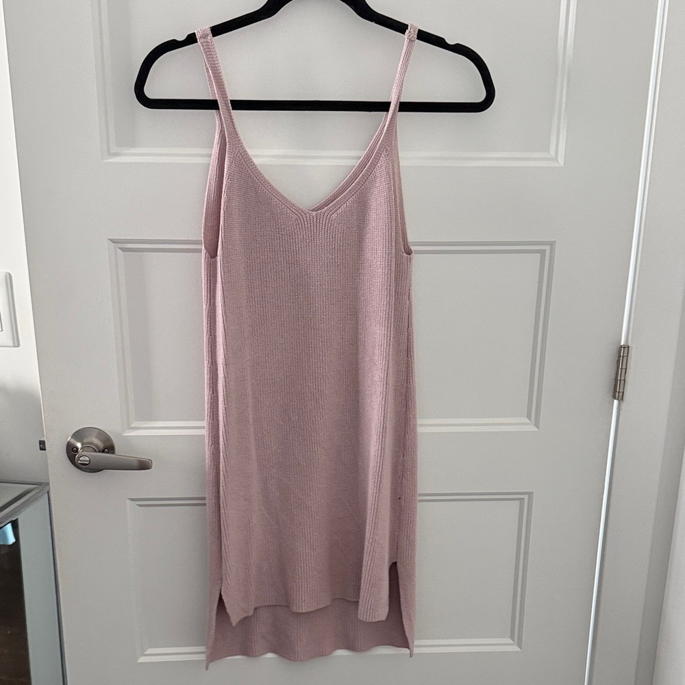 Dynamite Pink Knit Sleeveless Dress